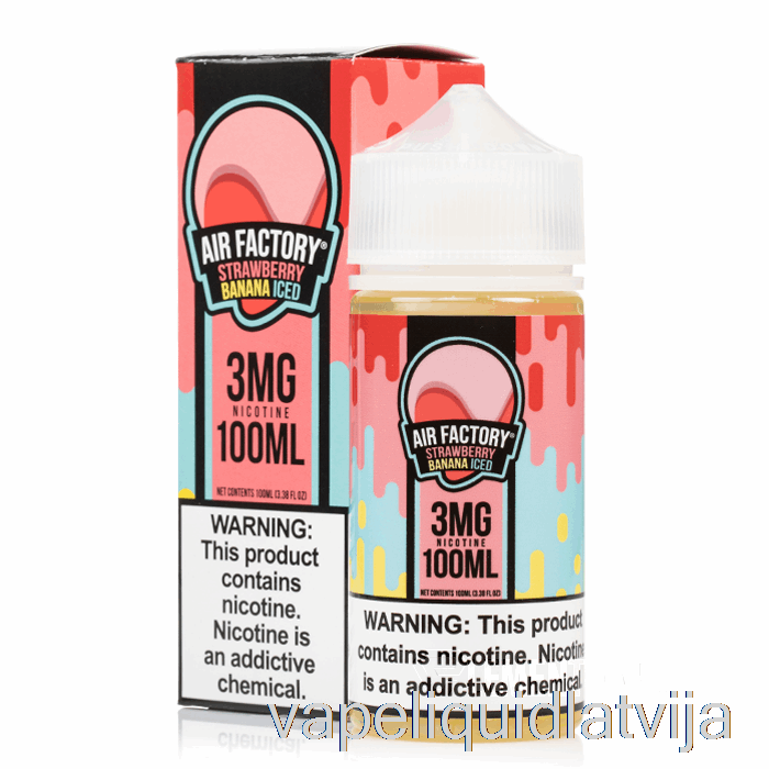 Zemeņu Banānu Ledus - Gaisa Fabrika - 100ml 6mg Vape šķidrums